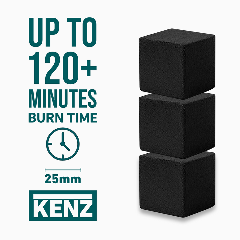 KENZ Low-Ash Coconut Charcoal 25mm Cubes
